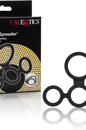 CalExotics Big Man's Spreader Silicone 4-Ring Design Erection Enhancer, Black (12754_Black)