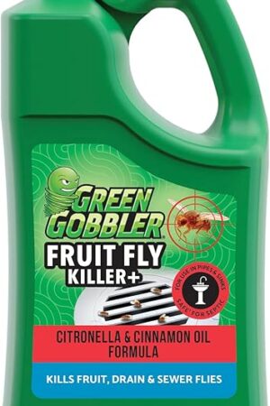 Green Gobbler Fruit Fly Goodbye Gel Drain Treatment | Killer Flies & Eliminator (1 Gallon)