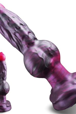 7" Fantasy Dog Knot Dildo, Soft Silicone Monster Anal Dildo with Strong Suction Cup, Small Horse Animal Knotted Adult Toy for Beginners G-spot Prostate, Pink Sex Toys Butt Plug for Women Men Couples