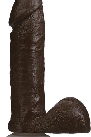 Doc Johnson The Realistic Cock with Removable Suction Cup - 6 Inch - F-Machine and Harness Compatible Dildo - Chocolate