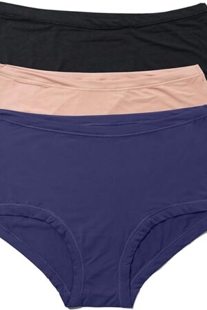 YourFit Boyshort - One Size Sexy Lingerie for Women, Boyshorts Underwear, Comfy Panties 3-Pack, Fit XS-XL (2-14)