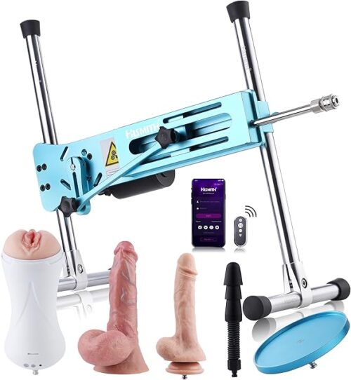 Hismith 100W Premium Sex Machine, APP Controlled Sex Machine with KlicLok System, Blue Love Machine …
