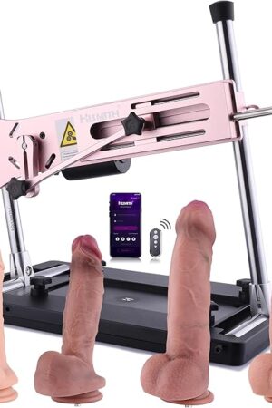 Hismith Premium Sex Machine, APP Controlled 100W Power Pink Love Machine with KlicLok System Thrusting Machine with 5 attachments