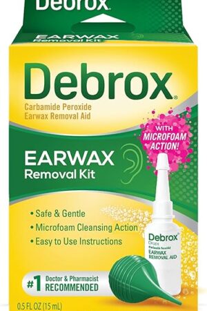 Debrox Ear Wax Removal Kit - Includes Bulb Syringe and 05 Fl Oz Removal Drops for Cleaning Ears