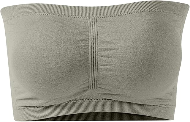 Women's Sexy Bandeau Bras Comfy Seamless Removable Pad Wirefree Daily Bra Soft Strapless Tube Top Bralettes