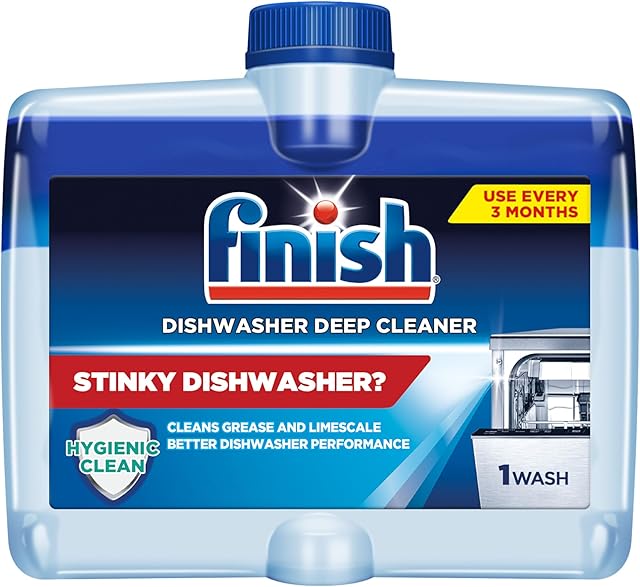 Finish Dishwasher Cleaner Liquid, Deep Cleans Hidden Grease & Limescale, Fights Odors & Maintains Performance, 3 Month Supply, 845oz, 1 Bottle