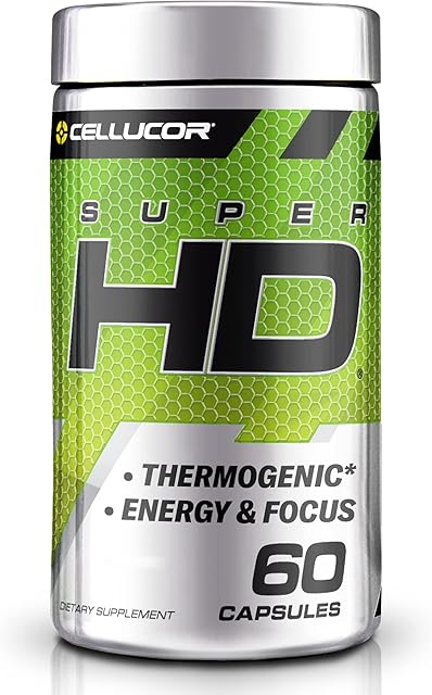 Cellucor SuperHD Thermogenic Fat Burner Weight Loss Supplement, Appetite Suppressant, & Energy Booster Capsimax, Green Tea Extract, 160mg Caffeine & More 60 Capsules (Packaging May Vary)