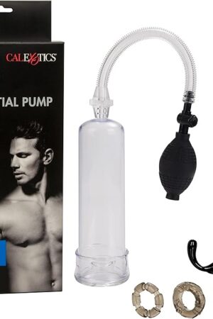 CalExotics His Essential Pump Kit - Penis Pump, 3 Rings and Anal Butt Plug Included - SE-1987-10-3