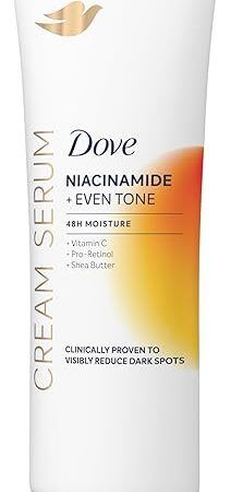 Dove Body Cream Serum Niacinamide + Even Tone for Dark Spots and Uneven Tone with Vitamin C, Pro-Retinol and Shea Butter Lotion, 8 oz