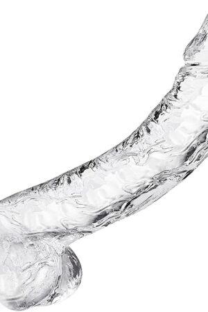 Dildo 9.4" Realistic Suction Cup G-Spot Dildo for Women, Big Anal Dildo for Men and Gay Couples Adult Sex Toys Perfect Lover(Clear)
