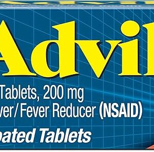 Advil Pain Reliever and Fever Reducer, Pain Relief Medicine with Ibuprofen 200mg for Headache, Backache, Menstrual Pain and Joint Pain Relief - 100 Coated Tablets