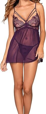 Women's Gold Ring Babydoll Set