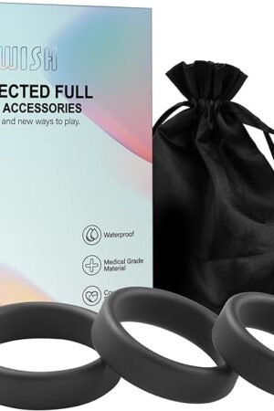 Beauty7 Cock Ring Penis Ring C-Ring Penis Set Stamina Enhancer Stretchy Silicone Harder Stronger Erection Delay Ejaculation Waterproof Sex Toy for Men
