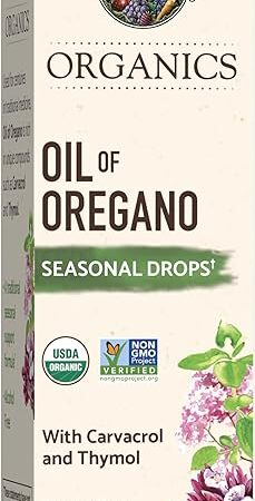 Garden of Life Organics Oil of Oregano Seasonal Drops 1fl oz (30 mL) Liquid, Concentrated Plant Based Immune Support - Alcohol-Free, Organic, Non-GMO, Vegan & Gluten Free Herbal Supplements