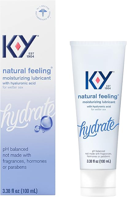 K-Y Water Based Lube Natural Feeling 338 fl oz Personal Lubricant for Adult Couples, Men, Women, Vaginal Moisturizer, pH Balanced, Hormone & Paraben Free, Latex Condom Compatible