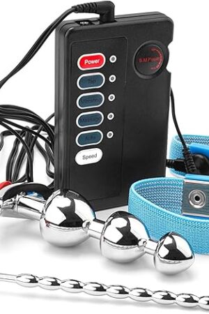 Adult Sex Toys Butt Plug Electric Trainer Kit Inserting Toys with Flared Base Metal Anal Plugs Prostate Massage Temperature Stimulation Advanced Users