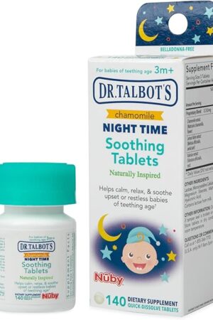 Dr Talbot's Night Time Chamomile Soothing Tablets, Naturally Inspired, Quick Dissolve, 140 Count