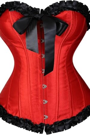 Corset Top Women's Bustier Boned Cincher Overbus Corset Lace Off Shoulder Shapewear Lingerie Push Up Bodysuit