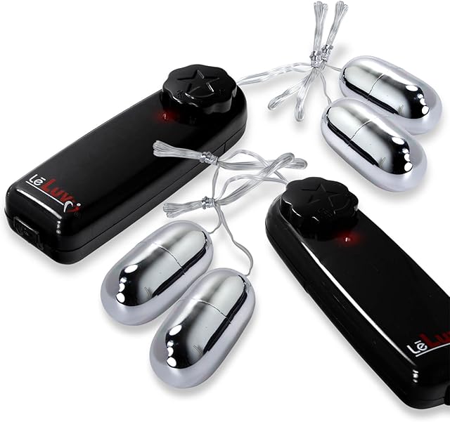 LeLuv Vibrator Dual Small Silver Bullets Multi-Speed Massager Egg (2 Pack)
