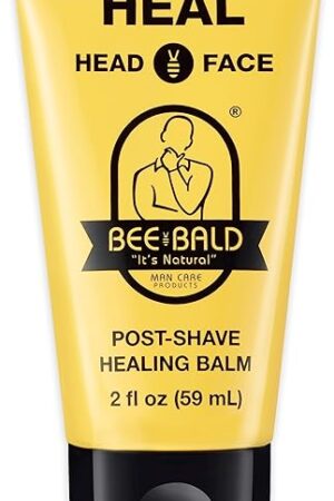 Bee Bald HEAL Aftershave for Men Healing Balm, Immediately Calms & Soothes Damaged Skin, Treats Bumps, Redness, Razor Burn & Other Shaving Irritations (2 Fl Oz)