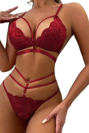 Women Sexy Babydoll Lace Lingerie New Sexy Sexy Underwear Suits Lingerie Maid Lingerie for Women Sexy Shapewear Red
