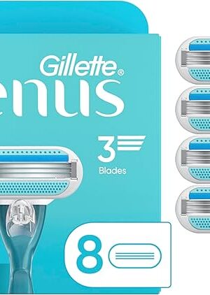 Gillette Venus Smooth Womens Razor Blade Refills, 8 Count, Lubracated to Protect the Skin from Irritation