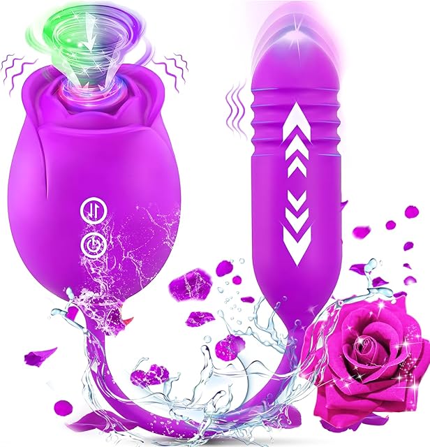 2025 New Roses Shape Sucker for Women Toy 10 Speed Adult Toys Waterproof Automatic Electric Adult Toys Machine Pleasure Gift Q12009