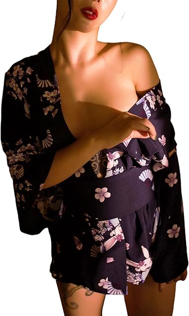 Japanese Kimono Robe Anime Lingerie Cute Bunny Sakura Cover Up Blouse Bathrobe Sexy pajamas