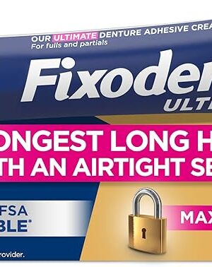 Fixodent Ultra Max Hold Denture Adhesive, 22 oz, (Packaging may vary)