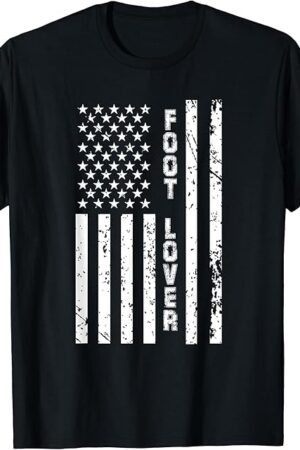 Foot Lover United States Feet Fetish American Flag T-Shirt