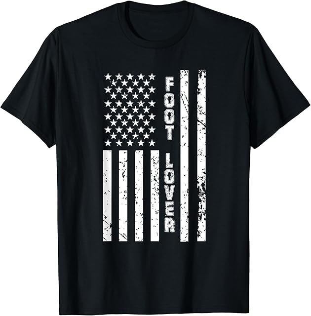 Foot Lover United States Feet Fetish American Flag T-Shirt