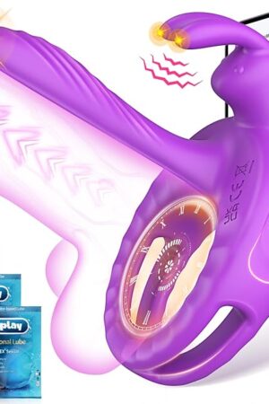 Vibrating Cock Ring Sex Toys for Couples Women - Vibrator Penis Sleeve with Rabbit Clitoris Vibrators, Adult Toy Cock Sleeve, Sex Toy for Female Men Male Penis Extender, Juguetes Sexuales