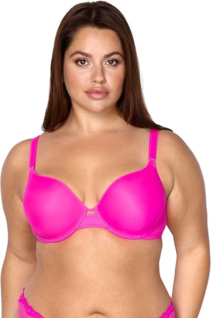 Everyday Invisible Full Coverage T-Shirt, Underwire Women, Perfect Underoutfit Bra, Electric Pink