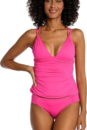 Women's Island Goddess Over The Shoulder Tankini Swimsuit Top