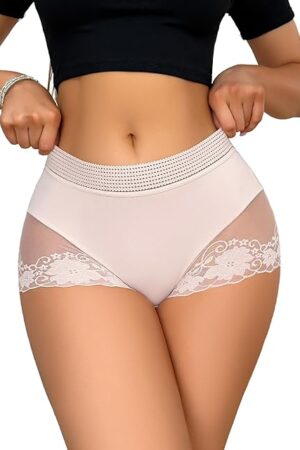 Women Sexy Boyshorts Lace Mesh Panties Low Rise Cheeky Underwear