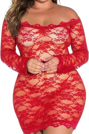 Women Lingerie Lace Babydoll Sexy Chemise See Through Bodysuit Lingerie for Women Naughty Slutty Sleepwear