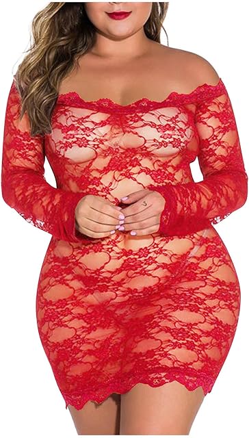 Women Lingerie Lace Babydoll Sexy Chemise See Through Bodysuit Lingerie for Women Naughty Slutty Sleepwear
