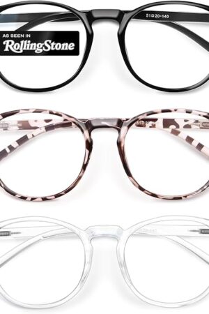 IBOANN Iconic Blue Light Glasses for Woman - Computer Glasses up to 99% Blue Light Blocking - Anti Eyestrain & UV Glare