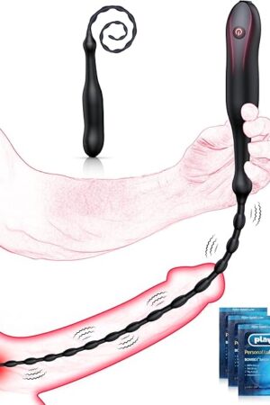 Vibrating Urethral Sound Sex Toys for Male Mens, Penis Vibrator Urethra Plug Vibrators 106" Insertable Length Cock Dilators, Penis Stimulator Adult Sex Toy Discreet Beginner Anal Beads Vibrator