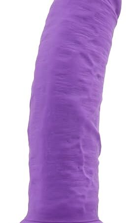 Eden Adult Sex Toy - Realistic Silicone Dildo - 85 Inch - Strong Suction Cup for Hands-Free Play - Soft Thick & Flexible Penis for Anal, Vaginal, & G-Spot Stimulation - Women, Men, Couples - Purple