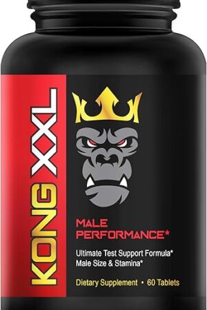 Kong XXL- Ultimate Male Performance and Enlargement Pills for Men- Add 3-6? in 60 Days- Enhanced Size, Drive, Strength and Endurance - Boost Performance- 60 Tablets