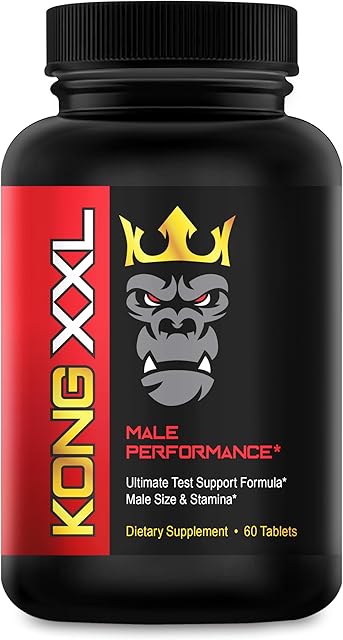 Kong XXL- Ultimate Male Performance and Enlargement Pills for Men- Add 3-6? in 60 Days- Enhanced Size, Drive, Strength and Endurance - Boost Performance- 60 Tablets