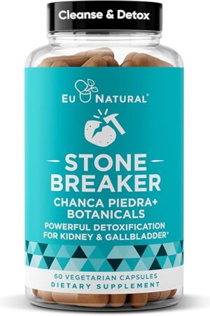Chanca Piedra Stone Breaker ? Natural Dissolver, Kidney Cleanse & Gallbladder Supplement ? Detoxify Urinary Tract, Flush Impurities, Clear System ? 60 Vegan Soft Capsules