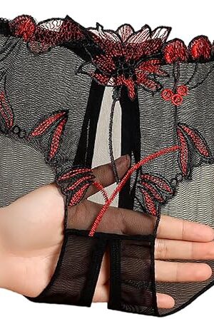 Womens Sexy Cheeky Panties Thongs Lace Tangas Low Rise Lingerie Naughty Briefs Underwear