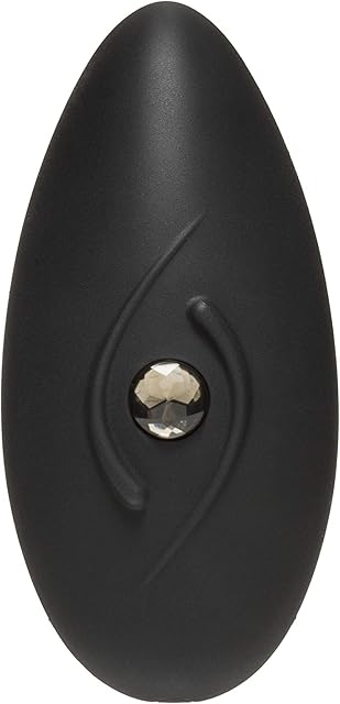 Doc Johnson Body Bling - Bliss - Jeweled 8 Function Rechargeable Mini-Vibrator in Soft and Flexible SecondSkyn Silicone - Panty Vibe, Silver