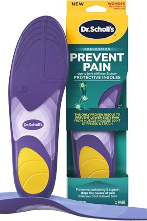 Dr Scholl?s Prevent Pain Insoles for Women, Size 6-10, 1 Pair: The Only Proven Insole to Prevent Lower Body Pain - Arch Support Shoe Inserts for Women, Protect Against Lower Back, Knee and Foot Pain