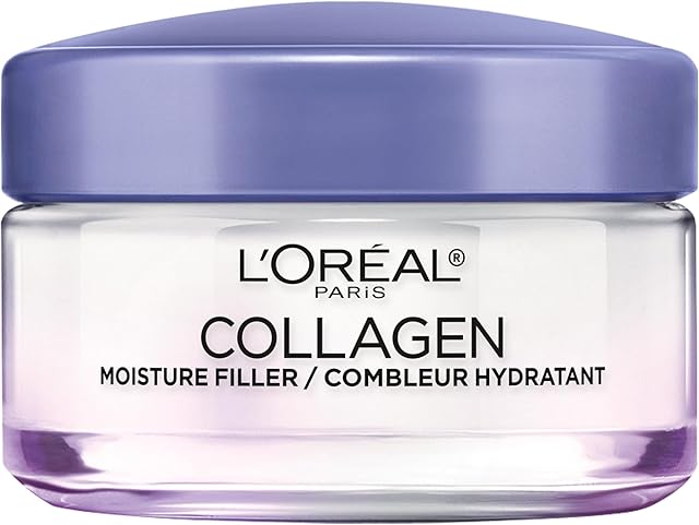L?Oreal Paris Collagen Daily Face Moisturizer, Anti Aging Face Cream to Reduce Wrinkles and Provide Intense Hydration, 17 oz