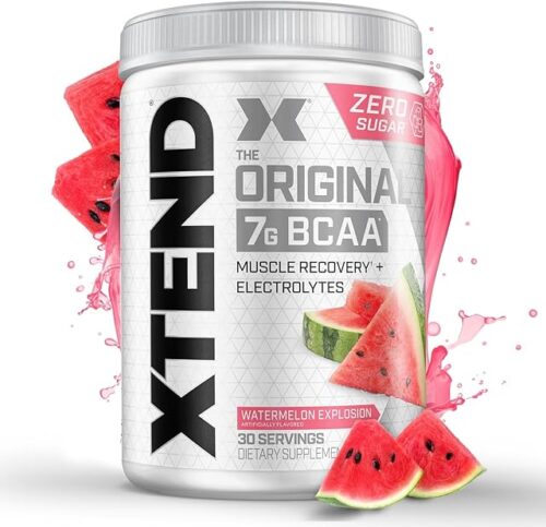 XTEND Original BCAA Powder 7g BCAA and 25g L-Glutamine, Sugar Free Post Workout Muscle Recovery Drink with Amino Acids for Men & Women, 30 Servings