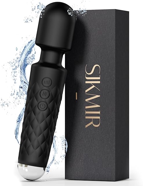 Vibrator, Vibrators Sex Toy Strong Vibrator Wand with Waterproof & 20 Patterns & 8 Intensity, Adult Toy Vibrating Wand Sex Wand Adult Toys for Women (Black)