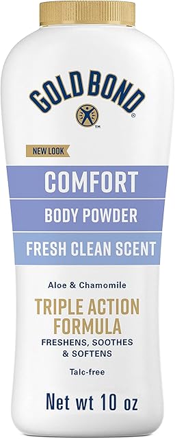 Gold Bond Comfort Body Powder, 10 oz, Talc-Free, Fresh Clean Scent With Aloe & Chamomile